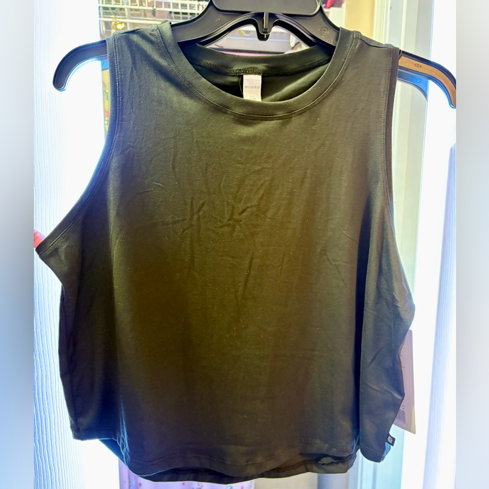 Marika Black Green Muscle Tee NWT
